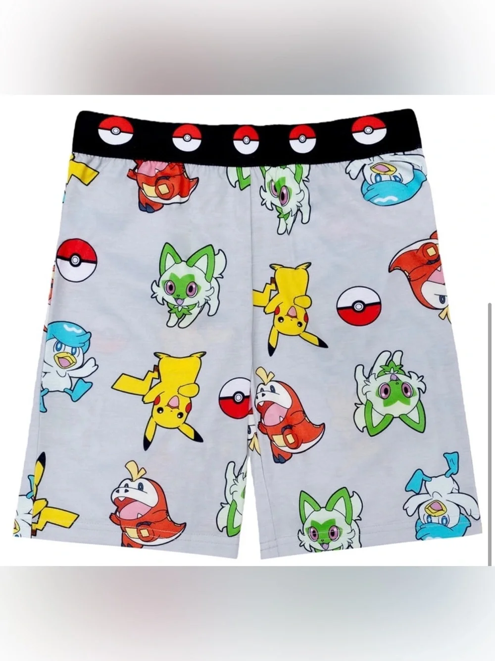 Pokemon Boys Short Pajama Set in Black, Gray, Yellow